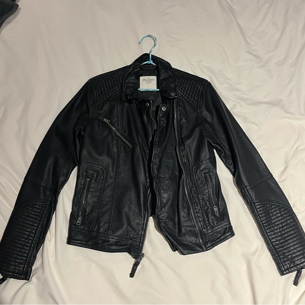 Abercrombie leather biker jacket
